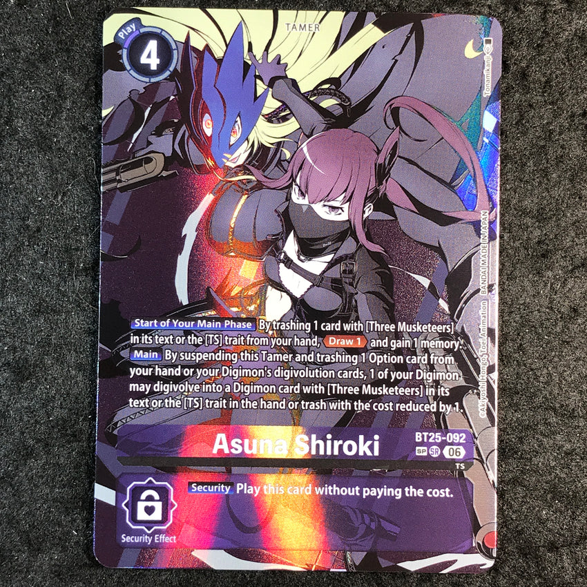 (A) [ SP ] Asuna Shiroki (Rare Pull) (BT25-092) Super Rare - Digimon Dual Revolution