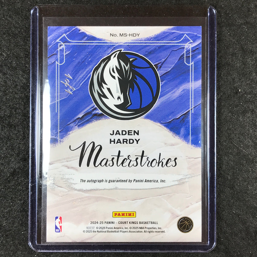 2024-25 Court Kings JADEN HARDY Masterstrokes Auto Masterpiece 1/1