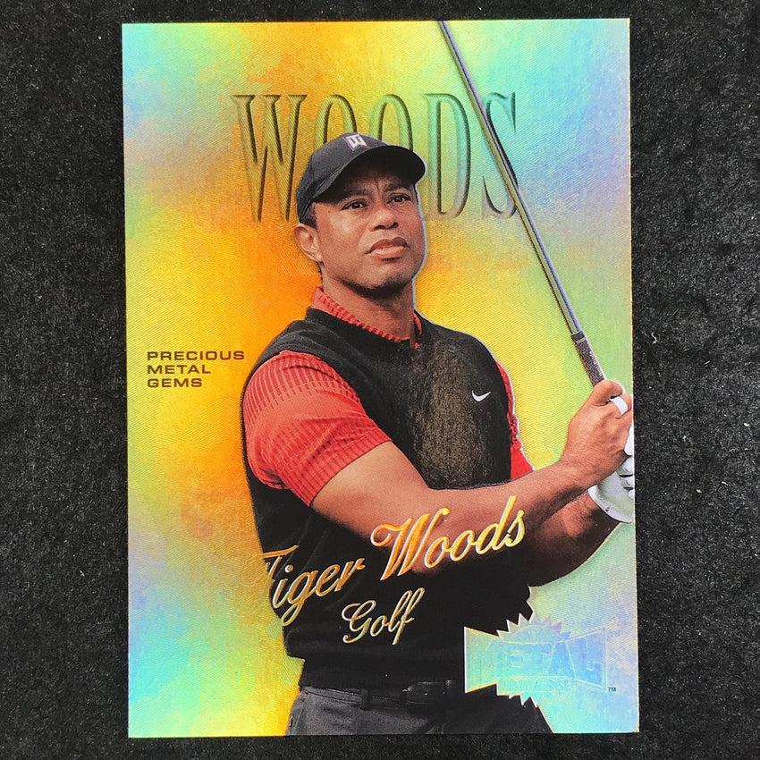 2023 Metal Universe Champions TIGER WOODS Championship Retro Gold Gems 11/50