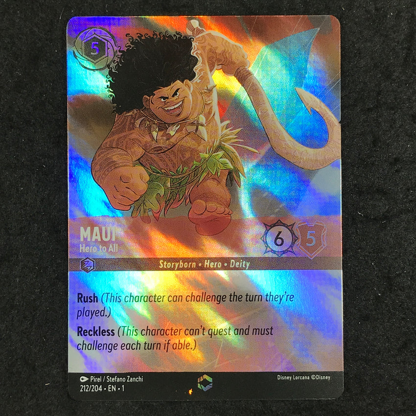 (B) ENCHANTED Maui - Hero to All - 212/204 - Enchanted - Lorcana The First Chapter (B)
