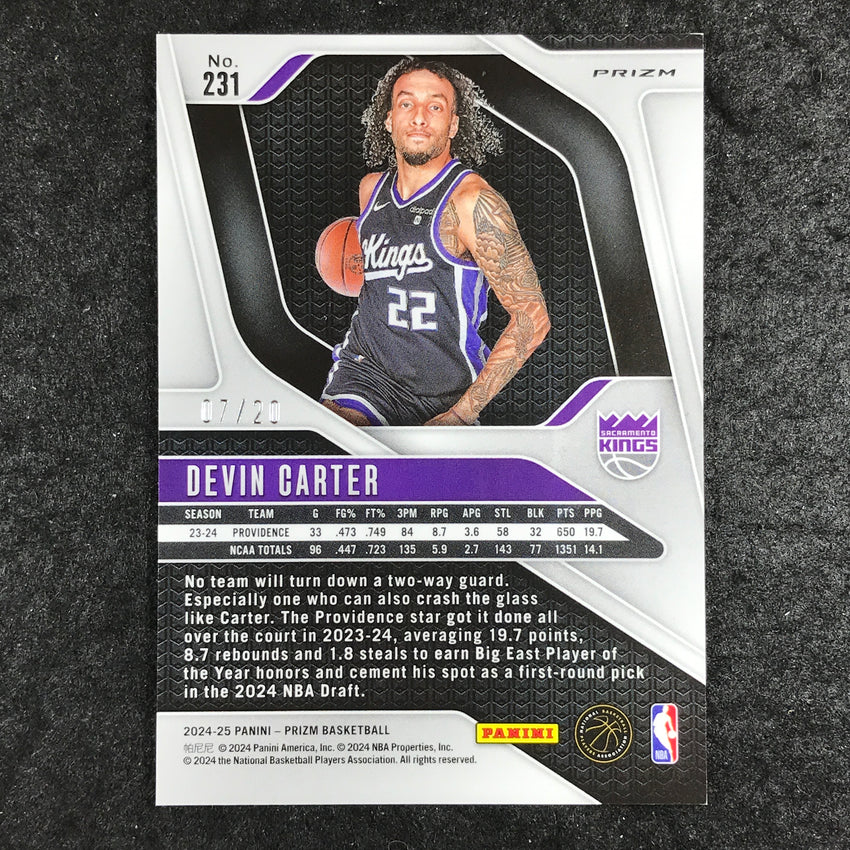2024-25 Prizm DEVIN CARTER Rookie Choice Cherry Blossom 7/20 #231