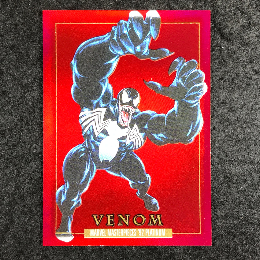2024 Marvel Masterpieces '92 Platinum VENOM Precious Metal Gems Red 81/100 #97