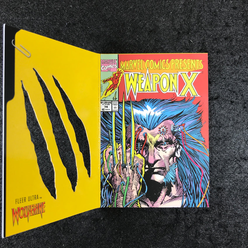 2023 Fleer Ultra Wolverine MARVEL COMICS PRESENTS #74 Claw Cut Covers 16/50