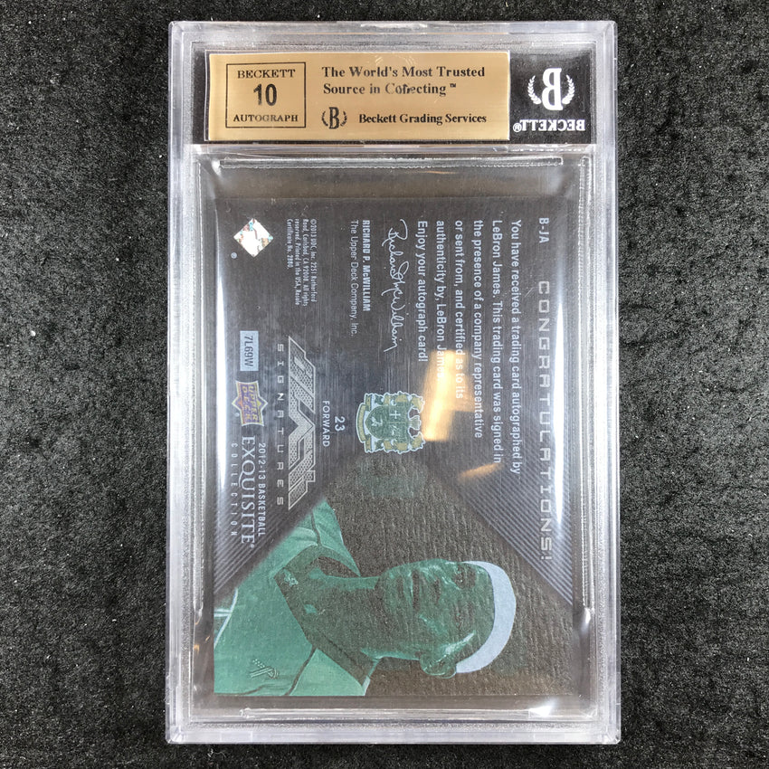 2012-13 Exquisite Collection Lebron James Ud Black Auto 3/15 BGS 9.5/10