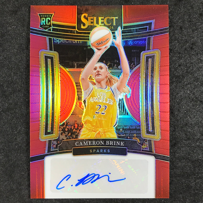 2024 Select WNBA CAMERON BRINK Signatures Rookie Auto Red 37/99