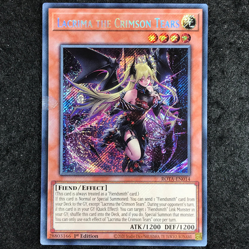 MISPRINT] Lacrima The Crimson Tears - ROTA-EN014 - Secret Rare 1st