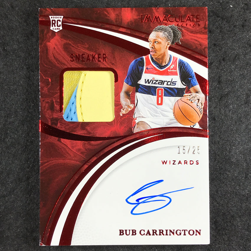 2024-25 Immaculate BUB CARRINGTON Sneaker Swatches Signatures Rookie Auto 15/25