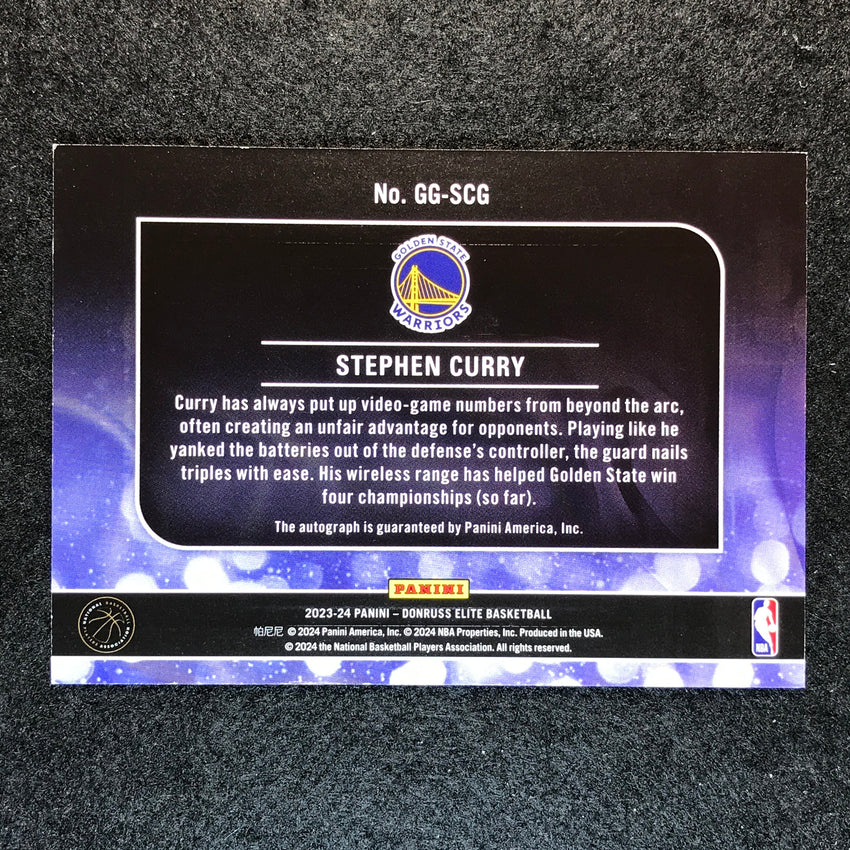 2023-24 Donruss Elite Stephen Curry Genregraphs Auto No Scg