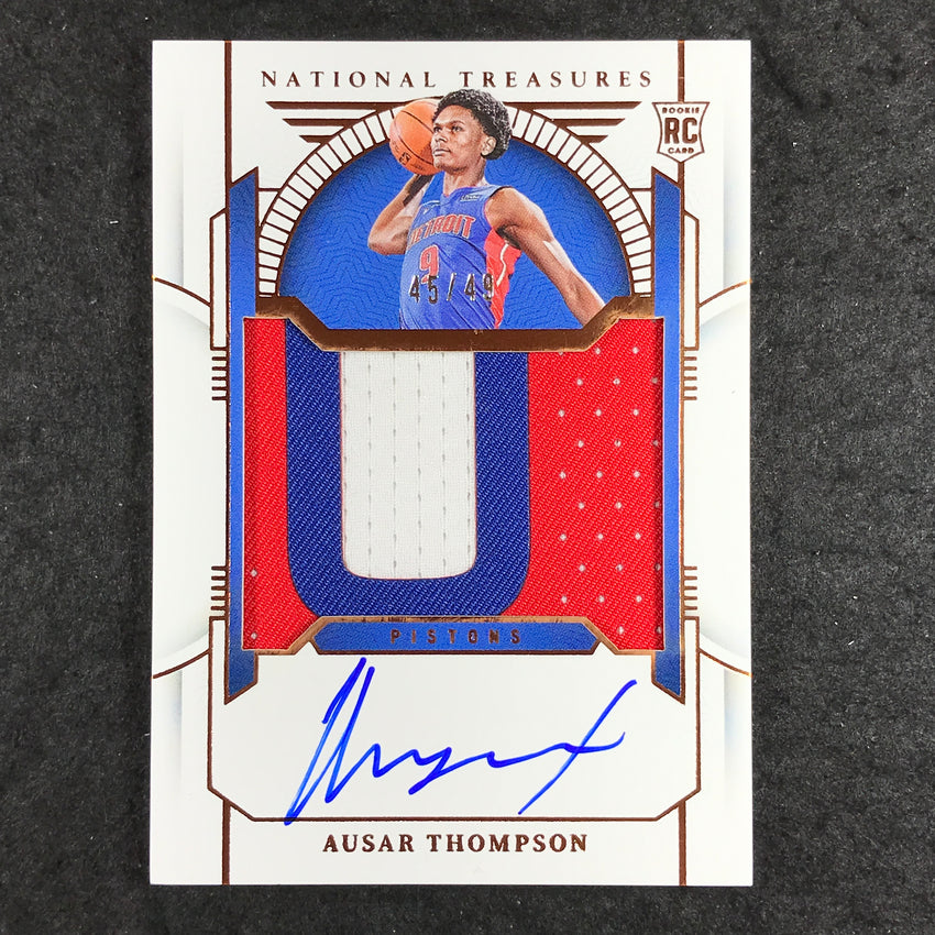 2023-24 National Treasures AUSAR THOMPSON Rookie Patch Auto Bronze 45/49