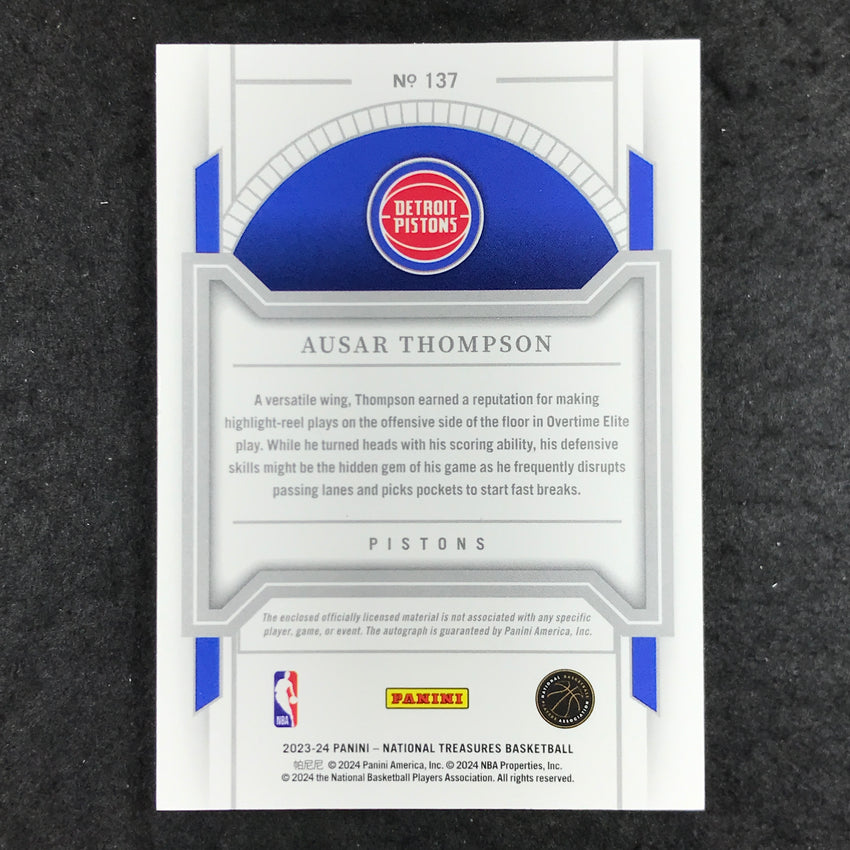 2023-24 National Treasures AUSAR THOMPSON Rookie Patch Auto Bronze 45/49