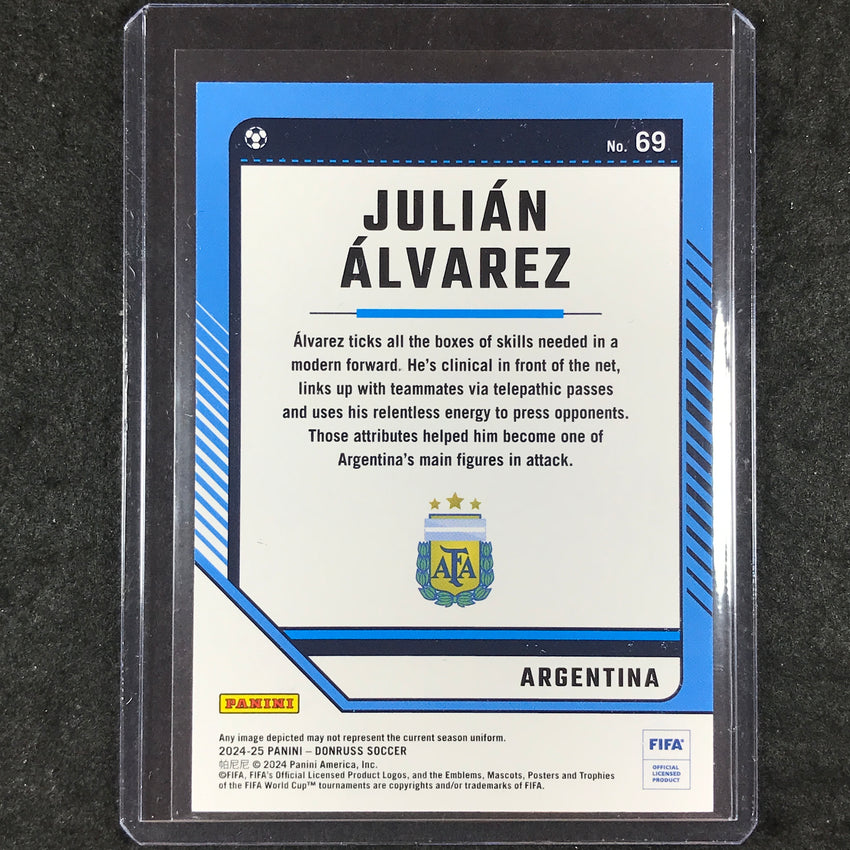 2024-25 Donruss Soccer JULIAN ALVAREZ Base Black 1/1 #69