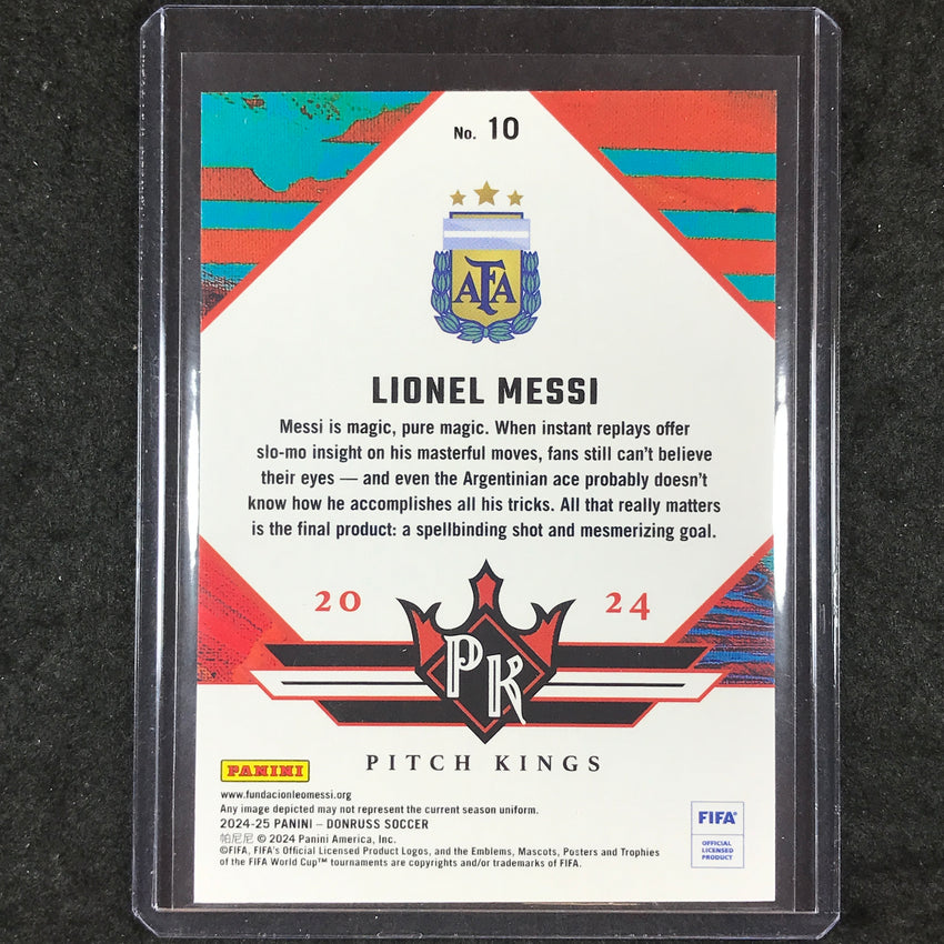 2024-25 Donruss Soccer LIONEL MESSI Pitch Kings Black 1/1 #10