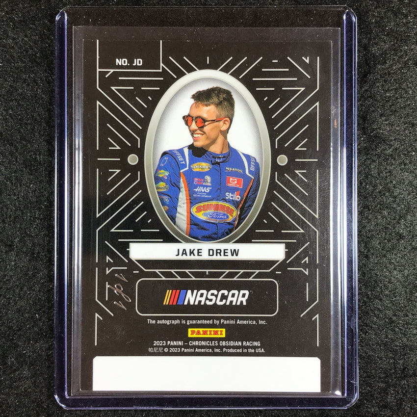 2023 Chronicles Racing JAKE DREW Obsidian Rookie Auto White Mojo Electic 1/1