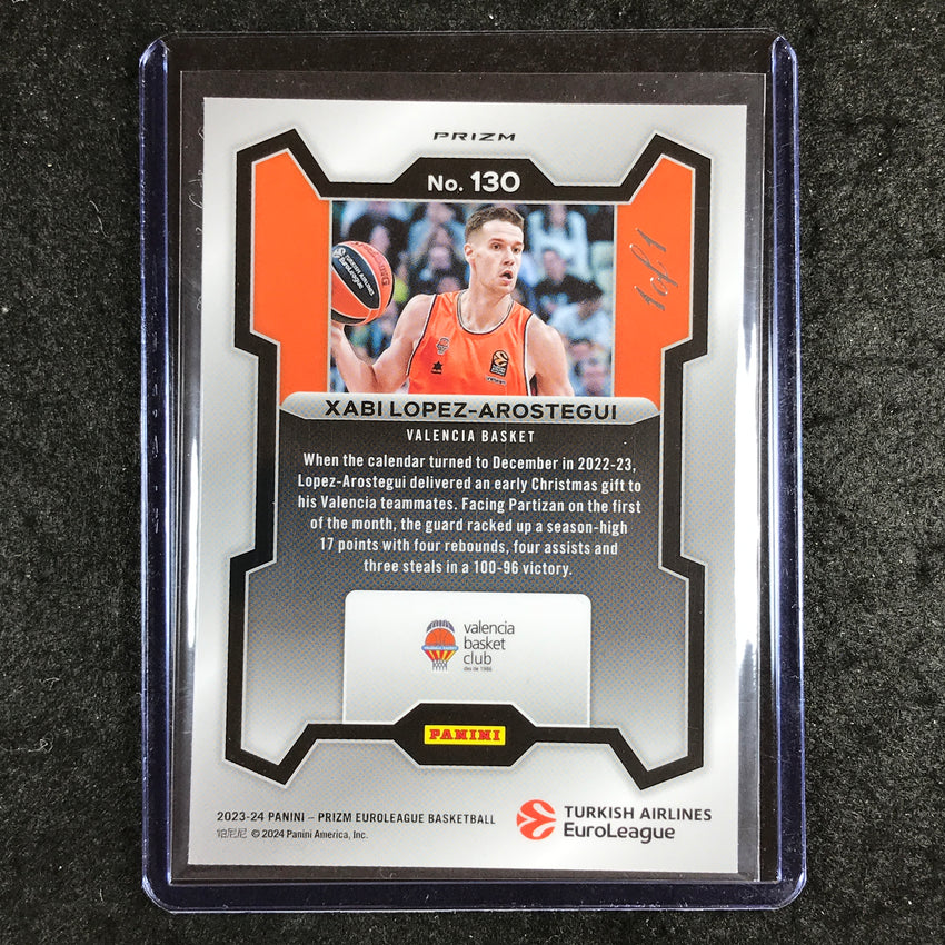 2023-24 Prizm EuroLeague XABI LOPEZ-AROSTEGUI Black Prizm 1/1 #130