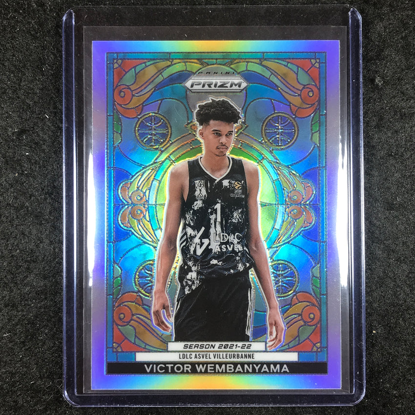 2023-24 Prizm EuroLeague VICTOR WEMBANYAMA Stained Glass SSP #3