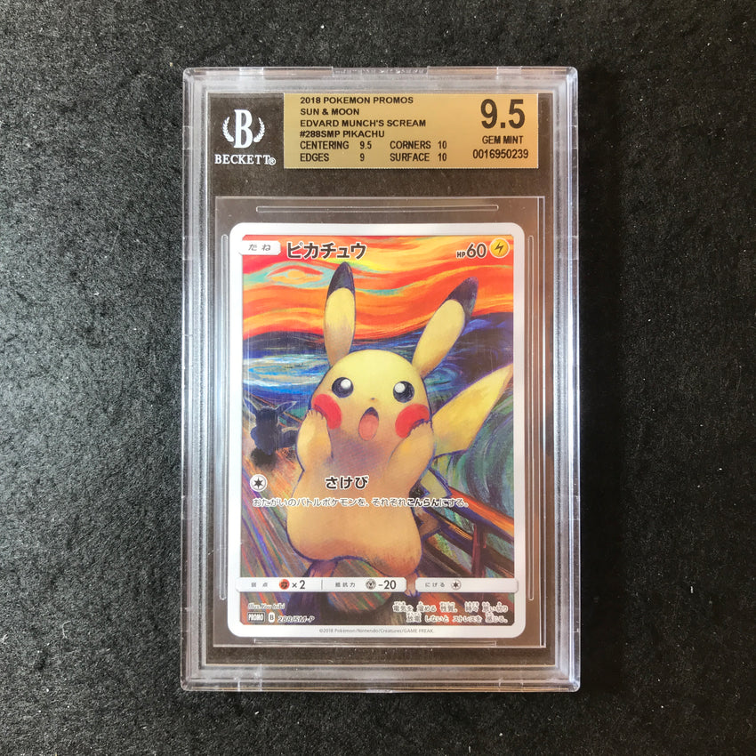 JAPANESE BGS 9.5 Pikachu - 288/SM-P - Full Art Munch: A Retrospective Scream Promo 239