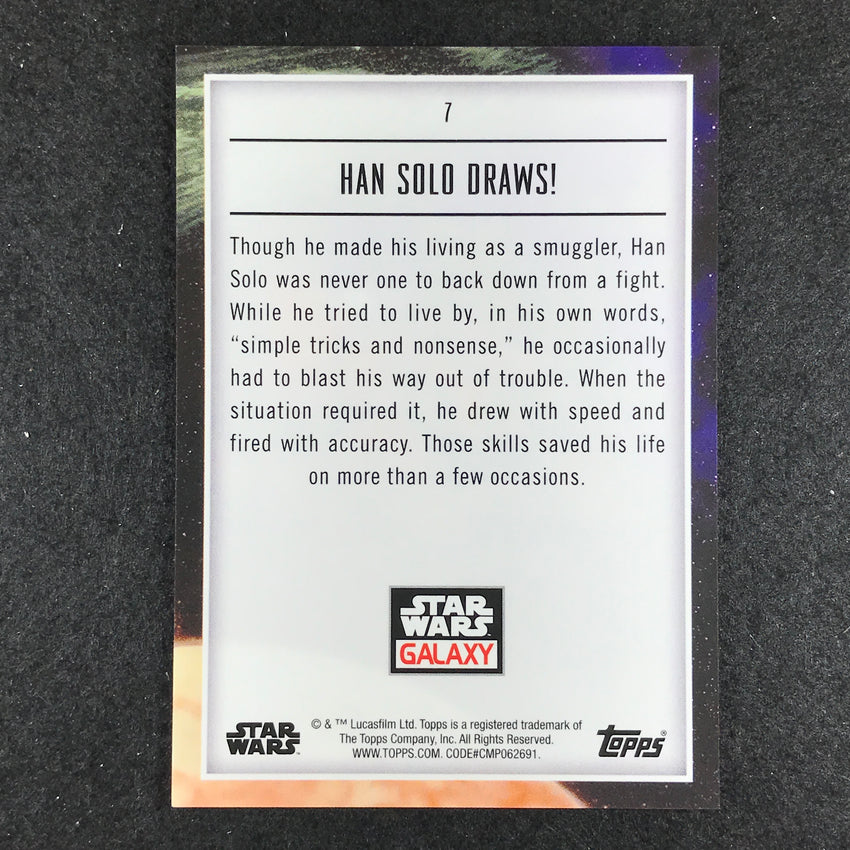 2023 Star Wars Galaxy Chrome Han Solo Draws Base Wave 79/99 No 7