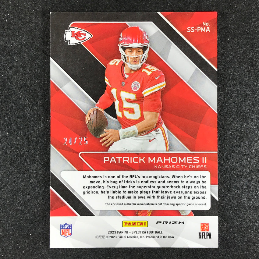 2023 Spectra Football Patrick Mahomes Ii Sunday Spectacle Patch Relic Meta 24/25