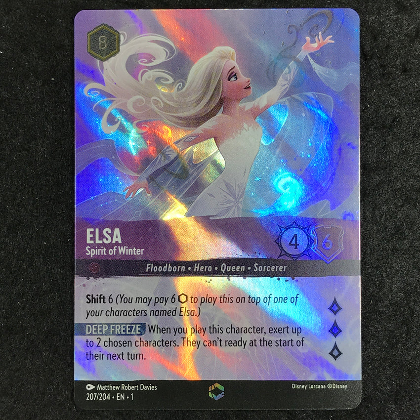 ENCHANTED Elsa - Spirit of Winter - 207/214 - Enchanted - Lorcana the First Chapter