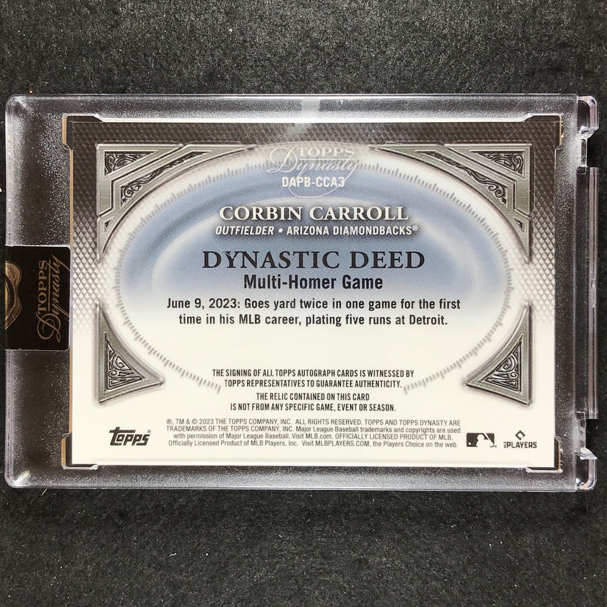 2023 Topps Dynasty MLB CORBIN CARROLL Variation Rookie Patch Auto Silver 1/5