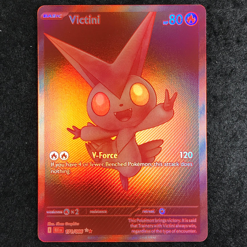 (A) [BLACK WHITE RARE] Victini - 171/086 - (Red SSP) Pokemon Black Bolt