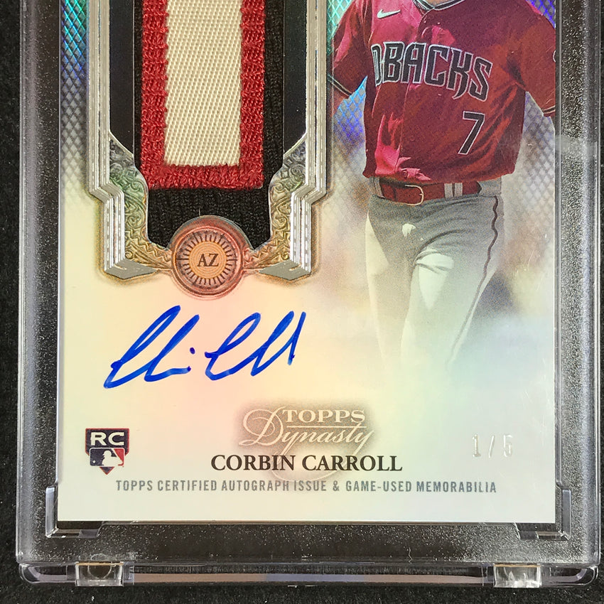 2023 Topps Dynasty MLB CORBIN CARROLL Variation Rookie Patch Auto Silver 1/5