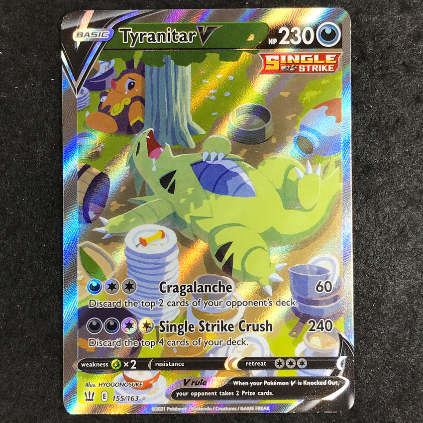 A) ALTERNATE ART Tyranitar V - 155/163 - Ultra Rare
