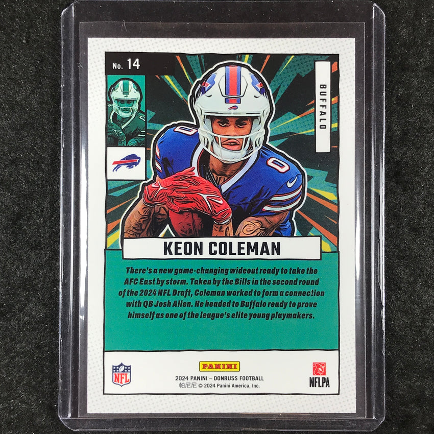2024 Donruss Football KEON COLEMAN Gridiron Marvels Rookie SSP Gold 7/10 #14