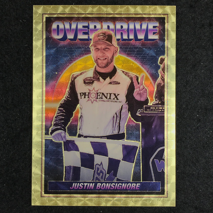 2023 Chronicles Racing JUSTIN BONSIGNORE Overdrive Rookie Gold Vinyl 1/1