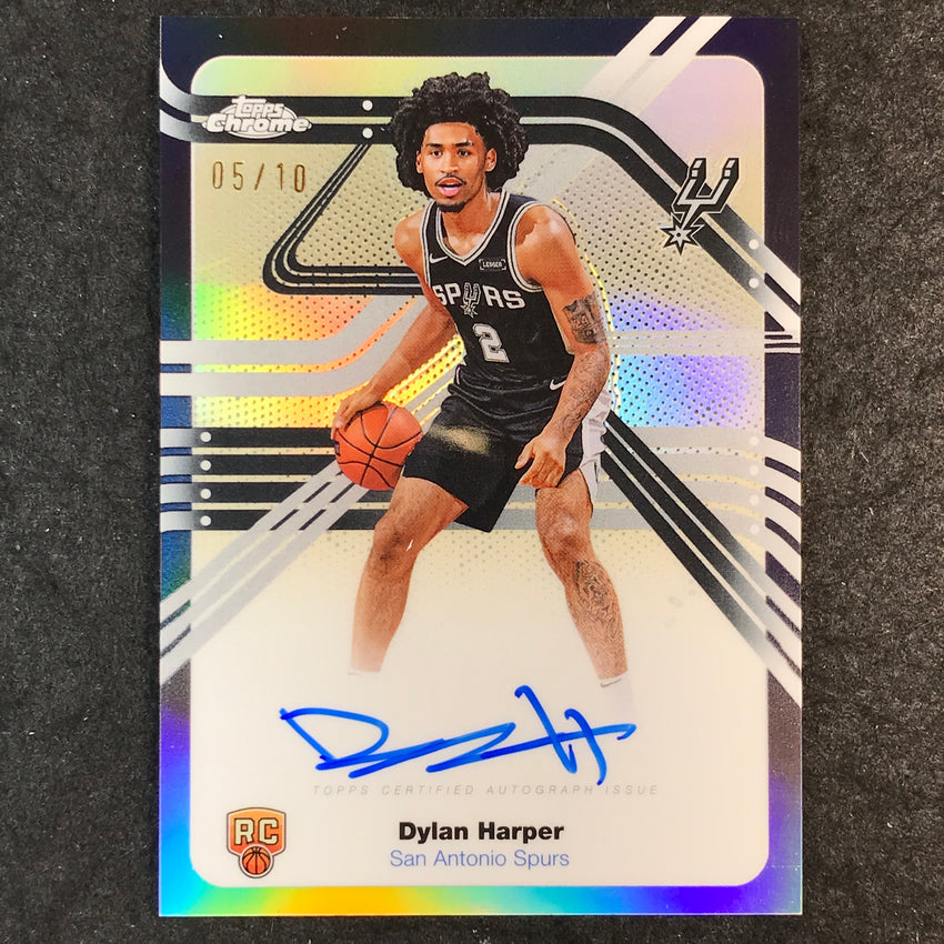 2025-26 Topps Chrome DYLAN HARPER Next Stop Signatures Rookie Auto Black 5/10