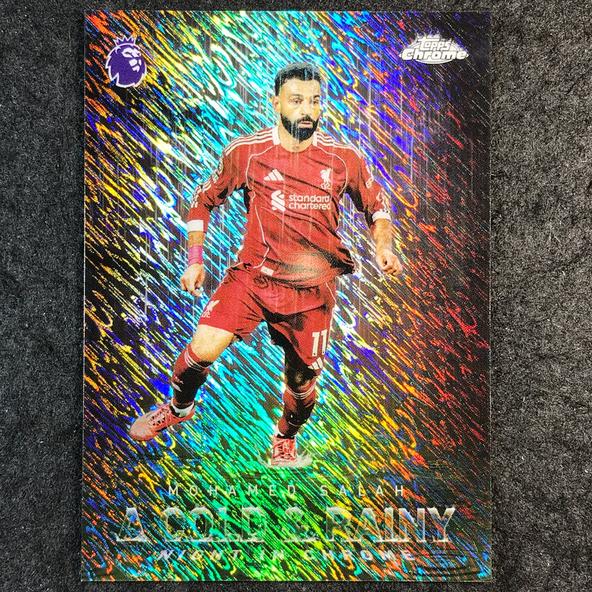 2026 Topps Chrome Premier League EPL MOHAMED SALAH A Cold & Rainy Night SSP #7