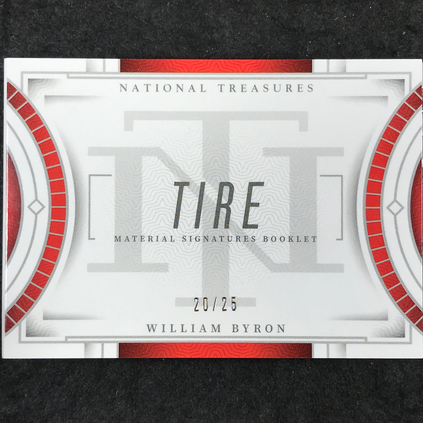 2024 National Treasures Racing WILLIAM BYRON Material Tire Auto Booklet 20/25