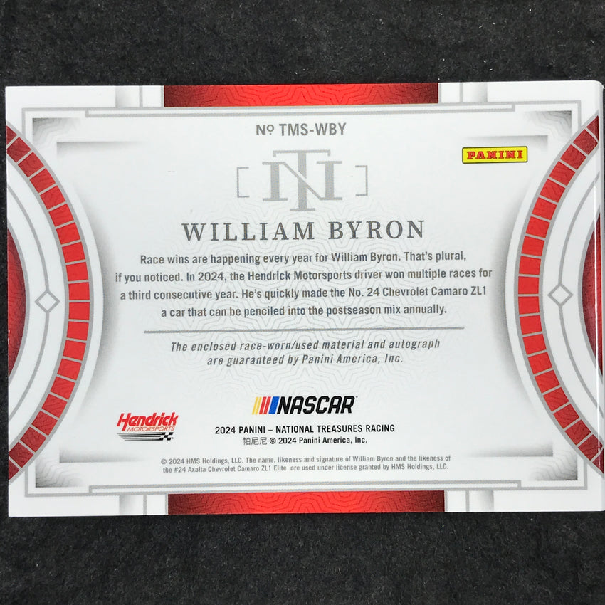 2024 National Treasures Racing WILLIAM BYRON Material Tire Auto Booklet 20/25