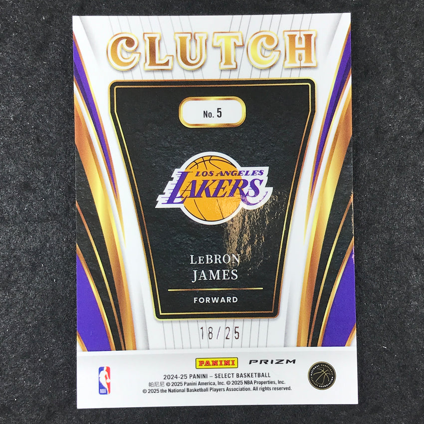2024-25 Select LEBRON JAMES Clutch Tie-Dye 18/25 #5