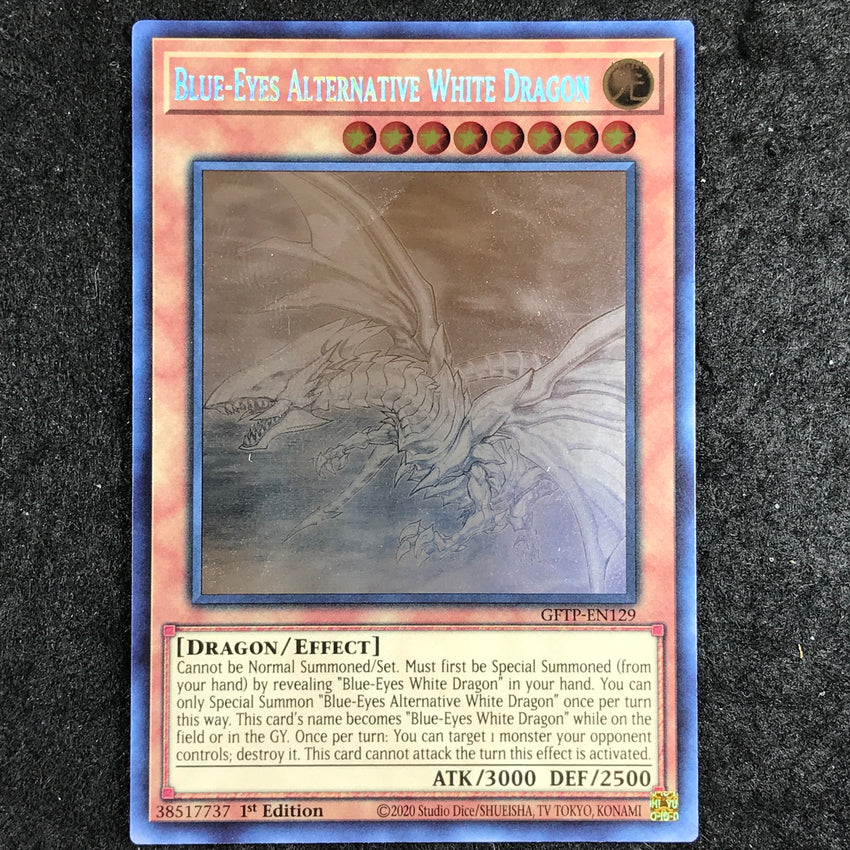 Blue-Eyes Alternative White Dragon - GFTP-EN129 - Ghost Rare 1st Edition (B)