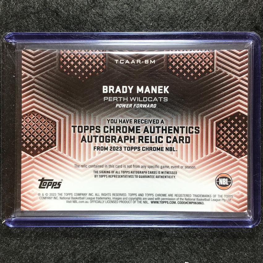 2022-23 Topps Chrome NBL BRADY MANEK Authentics Rookie Patch Auto 1/1