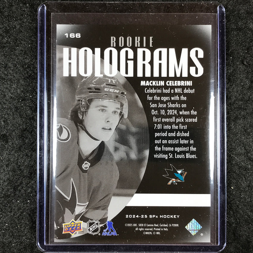 2024-25 SPx Hockey MACKLIN CELEBRINI Rookie Holograms SP #166