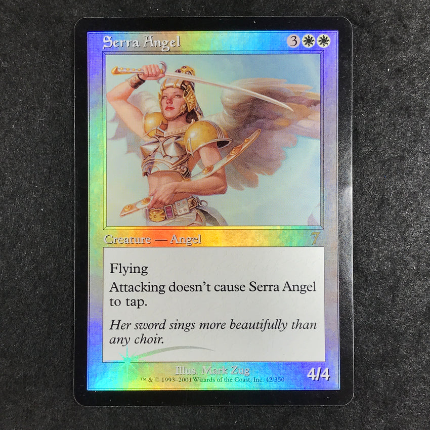 (A) FOIL Serra Angel - 42/350 - Rare Magic the Gathering 7th Edition (A)