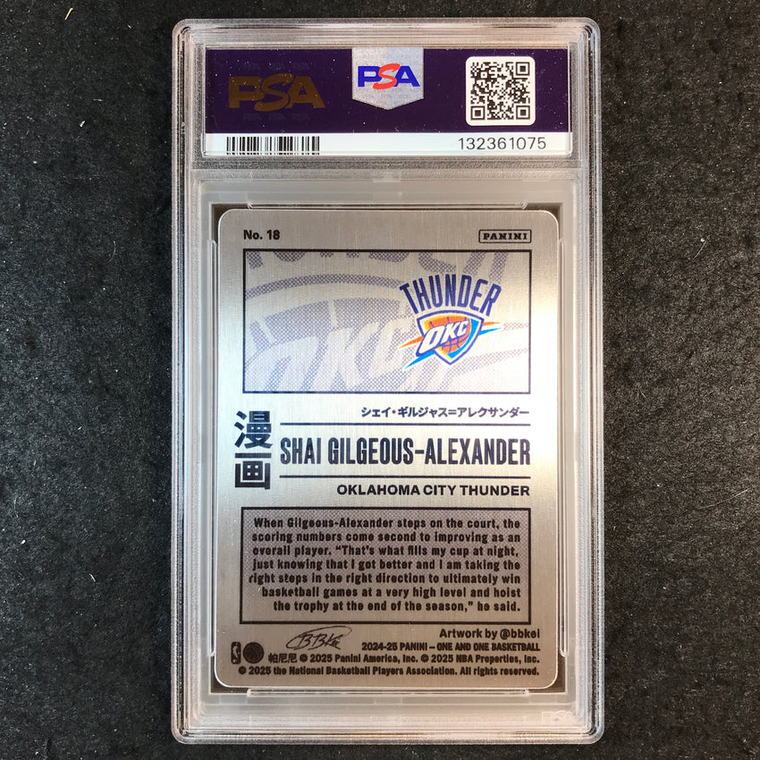2024-25 One and One SHAI GILGEOUS-ALEXANDER Manga SSP #18 PSA 10 (075)