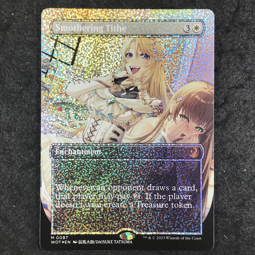CONFETTI FOIL ANIME BORDERLESS Smothering Tithe - #87 - Mythic Wilds of Eldraine: Enchanting Tales