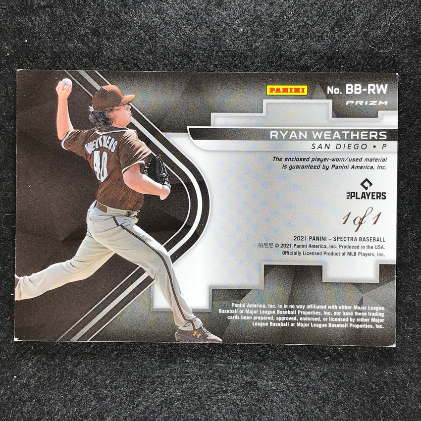 2021 Spectra Ryan Weathers Building Blocks Materials Triple Jersey Nebula 1/1