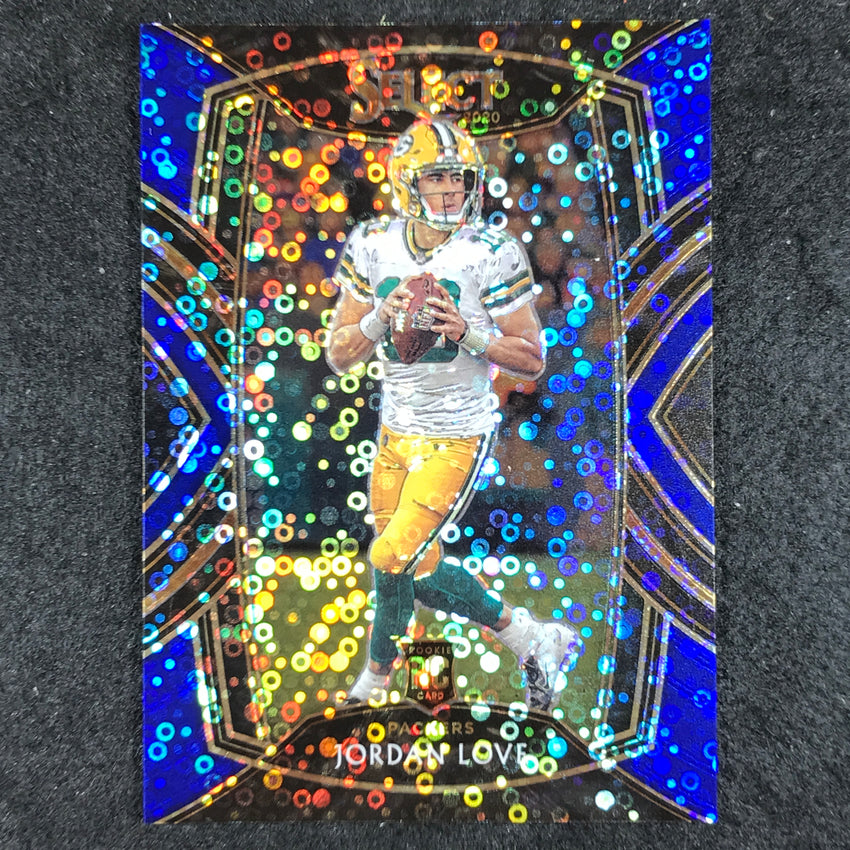 2020 Select Jordan Love Rookie Club Level Blue Disco 1/25