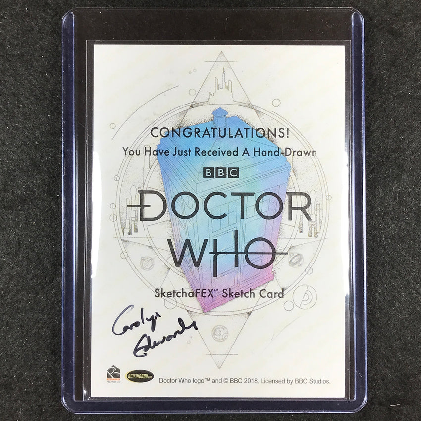 2024 Doctor Who Series 5-7 PRISONER ZERO Artist Sketch 1/1 CAROLYN EDWARDS