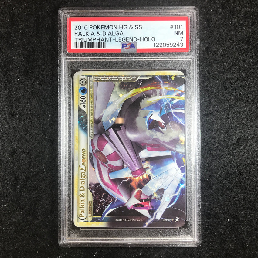 PSA 7 & 8 Palkia & Dialga - 101/102 & 102/102 - 2010 Triumphant