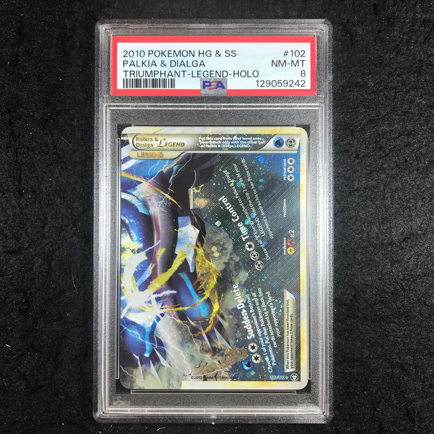 PSA 7 & 8 Palkia & Dialga - 101/102 & 102/102 - 2010 Triumphant