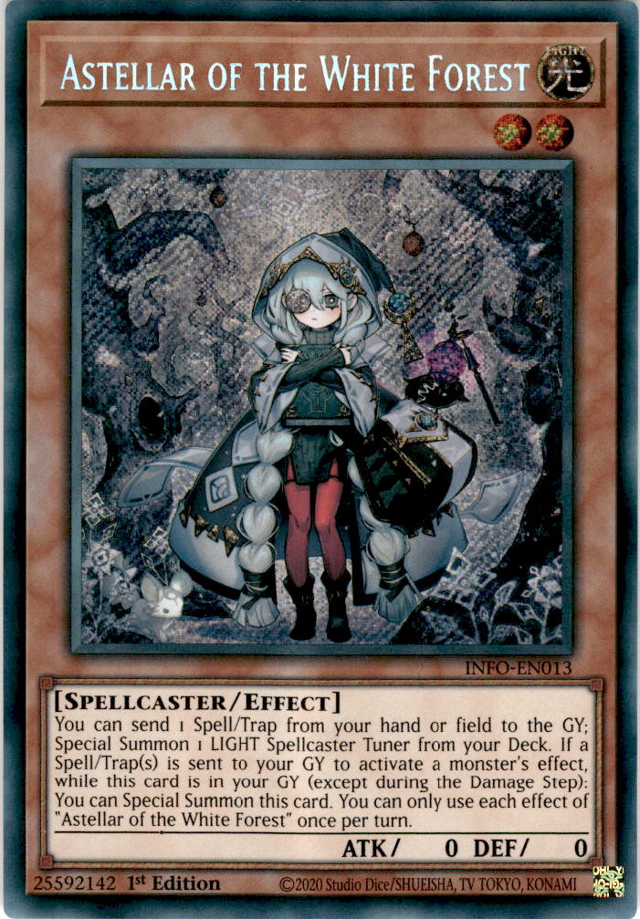 best decks yugioh 2022 INFO-AE013 Astellar of the White Forest (SER) – TCG Corner main image 1