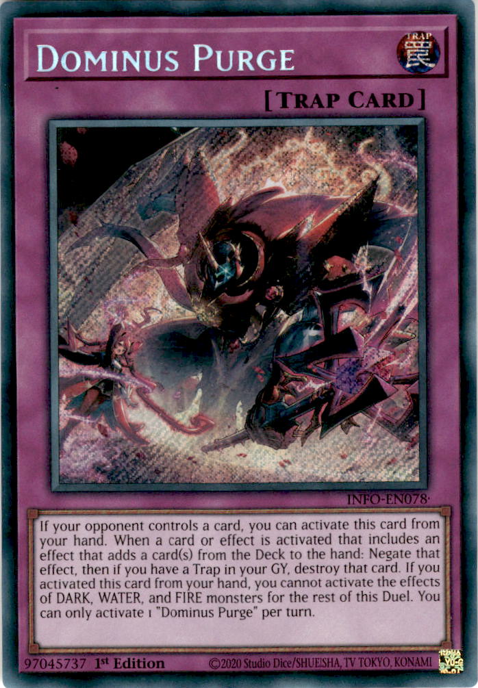 Dominus Purge - INFO-EN078 - Secret Rare 1st Edition