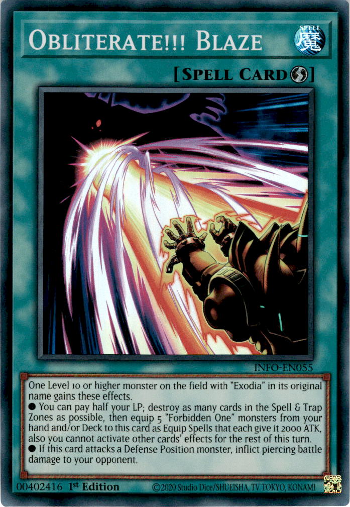 Obliterate!!! Blaze - INFO-EN055 - Super Rare 1st Edition