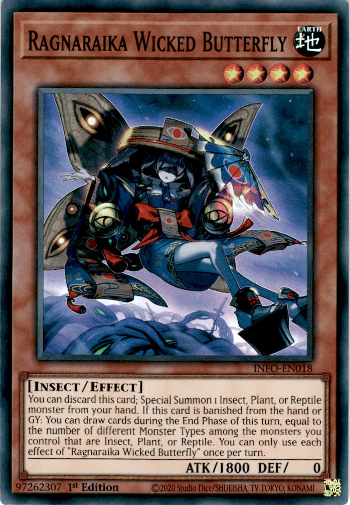 Ragnaraika Wicked Butterfly - INFO-EN018 - Super Rare 1st Edition