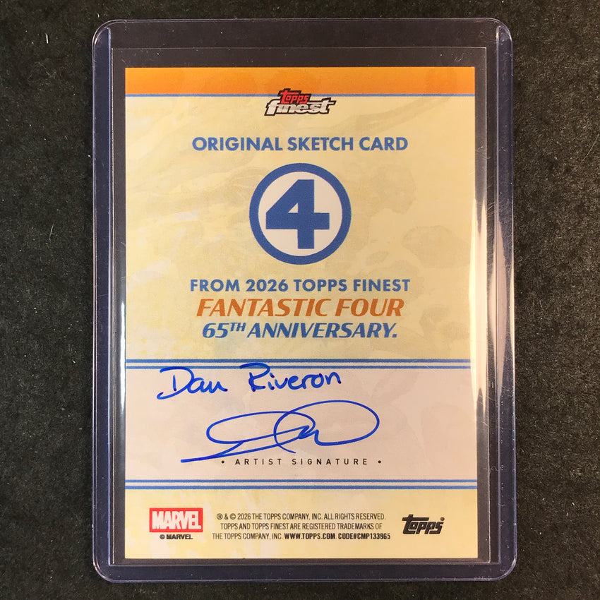 2026 Topps Finest Fantastic Four INVISIBLE WOMAN Sketch 1/1 DANIEL RIVERON